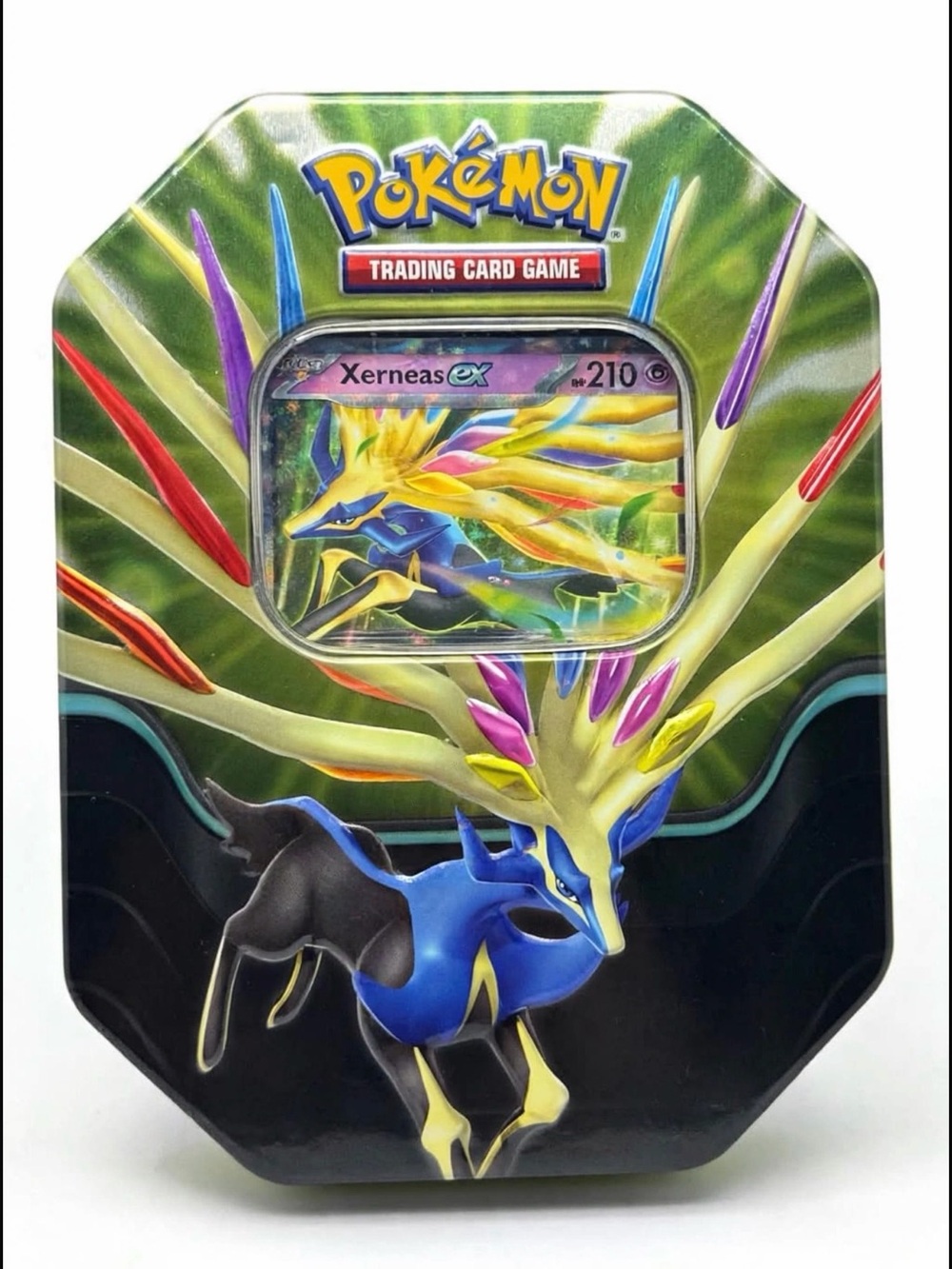 Pokémon Xerneas EX Collector Tin - Blue, Yellow, Green Accents